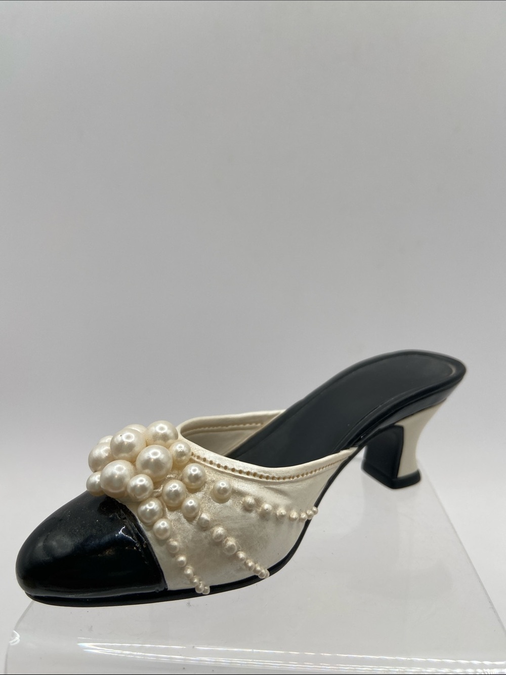 Just The Right Shoe by Raine Pearl Mule Miniature Shoe Figurine Collectible